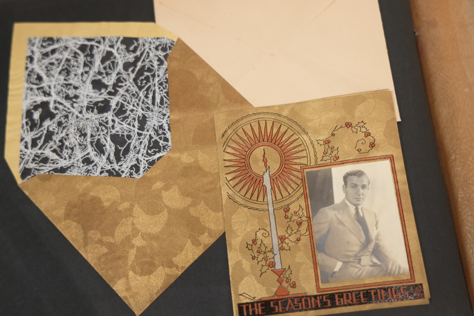 Lot 002 - Antique Greeting Cards Sample Book, "Xmas Greeting Cards, De Luxe, From The Studios Of The Process Engraving Co.," Chicago, Illinois, Circa Early 20th Century