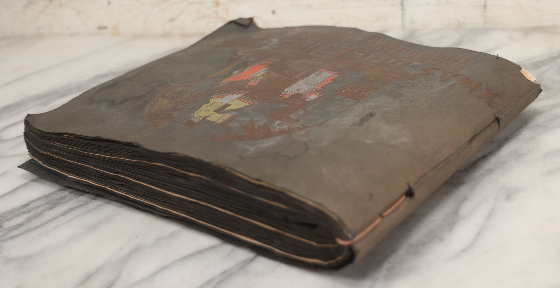 Lot 002 - Antique Greeting Cards Sample Book, "Xmas Greeting Cards, De Luxe, From The Studios Of The Process Engraving Co.," Chicago, Illinois, Circa Early 20th Century