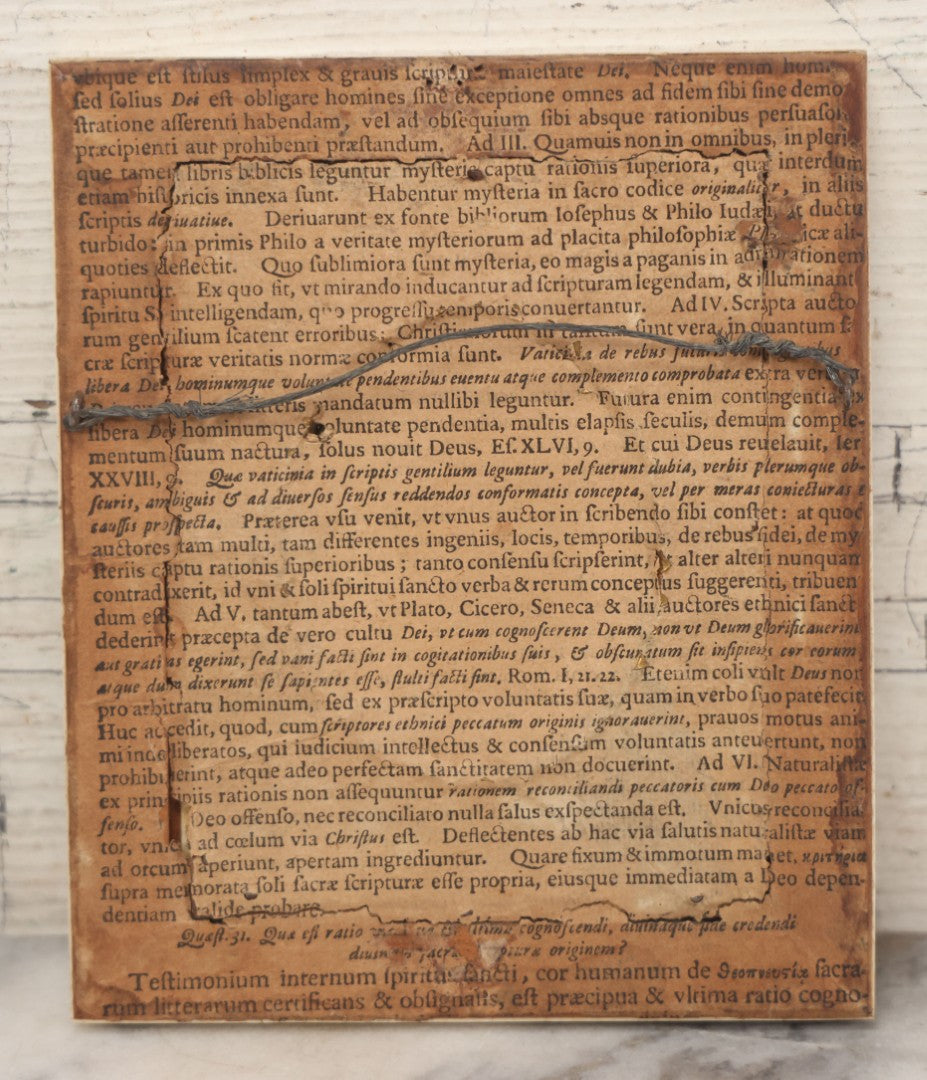 Lot 003 - Antique Continental European Miniature Cameo Painting Of Young Girl And Mother In Period Bone Veneer Frame With Latin Text Paper Backing, 5-3/4" x 7"