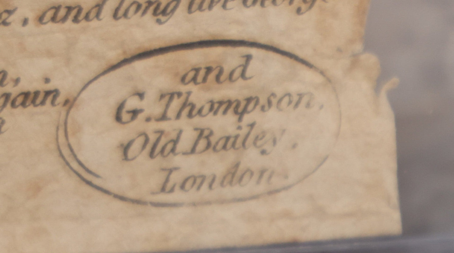 Lot 006 - Antique Broadside Woodcut Engraving, "Sea Fight Between The Crescent & La Re-Union," Commemorating Naval Battle Between The British Frigate Crescent And French Ship Re-Union, With Accompanying Poem, Published 1794