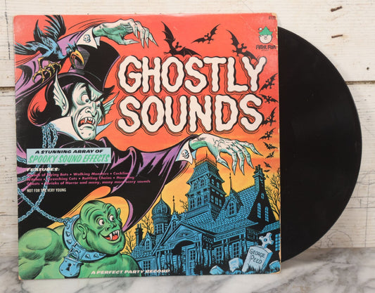 Lot 011 - "Ghostly Sounds," Vintage 33 RPM Halloween Record, Peter Pan Records, Distributed By Ambassador Record Corp., Newark, New Jersey