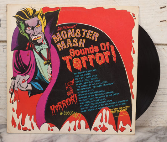 Lot 012 - "Monster Mash, Sounds Of Terror," Vintage 33 RPM Halloween Record, Pickwick International Inc., Copyright 1974