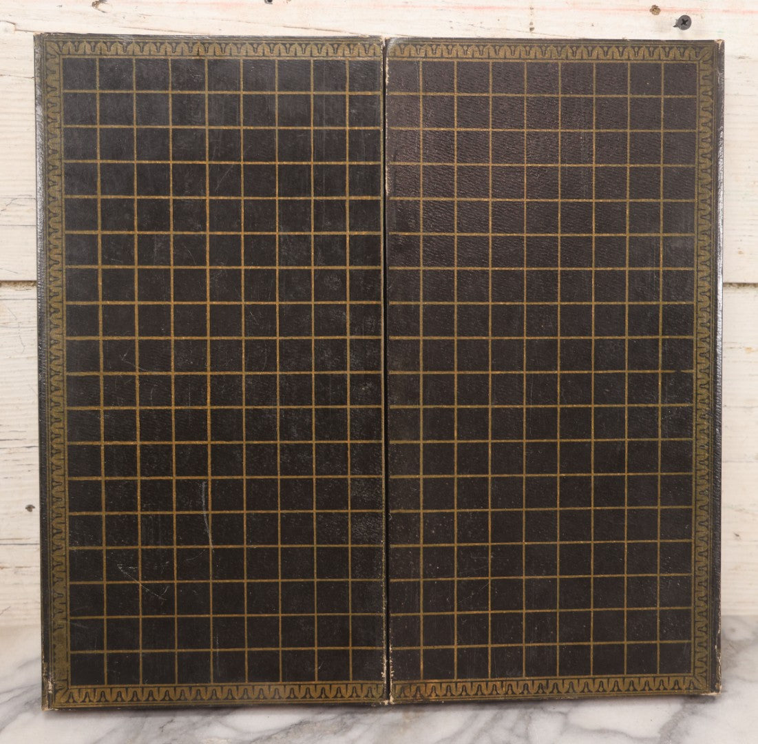 Lot 016 - Antique Board Game, "Games Of Go Bang, Tivoli, And Fox & Geese," By McLoughlin Bros., New York, With Wooden Pieces And Partial Original Box