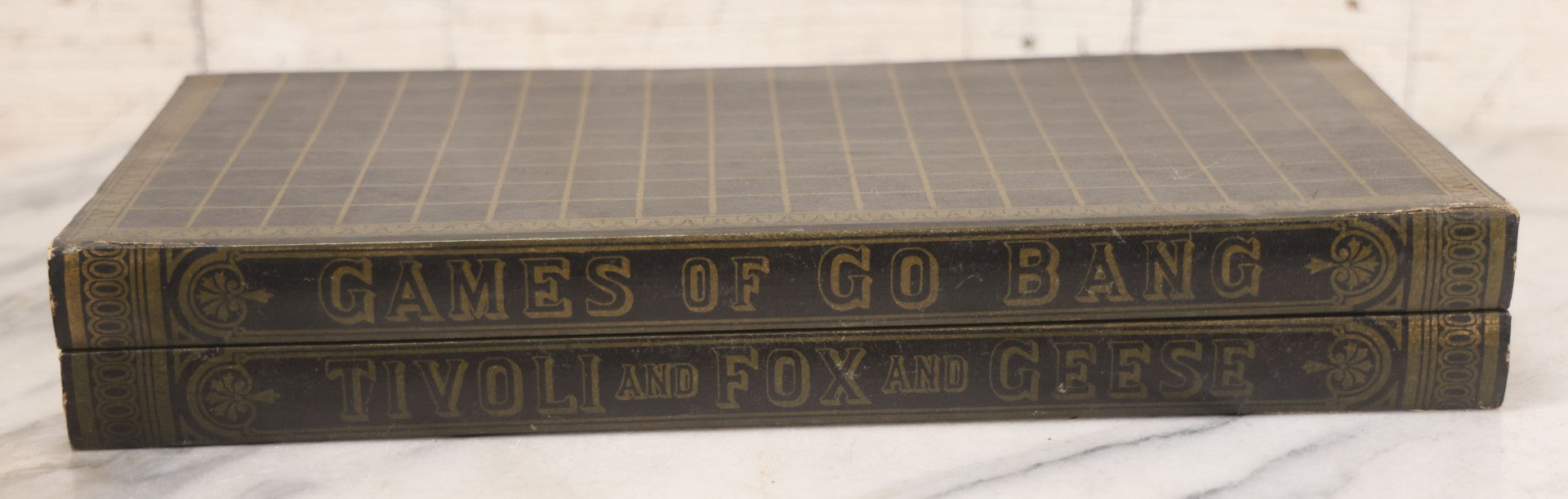 Lot 016 - Antique Board Game, "Games Of Go Bang, Tivoli, And Fox & Geese," By McLoughlin Bros., New York, With Wooden Pieces And Partial Original Box