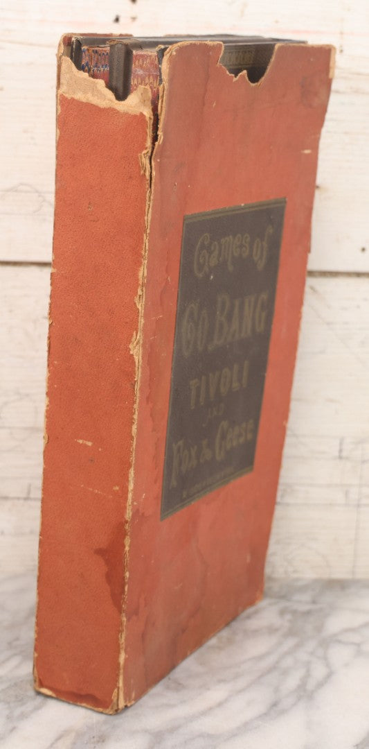 Lot 016 - Antique Board Game, "Games Of Go Bang, Tivoli, And Fox & Geese," By McLoughlin Bros., New York, With Wooden Pieces And Partial Original Box