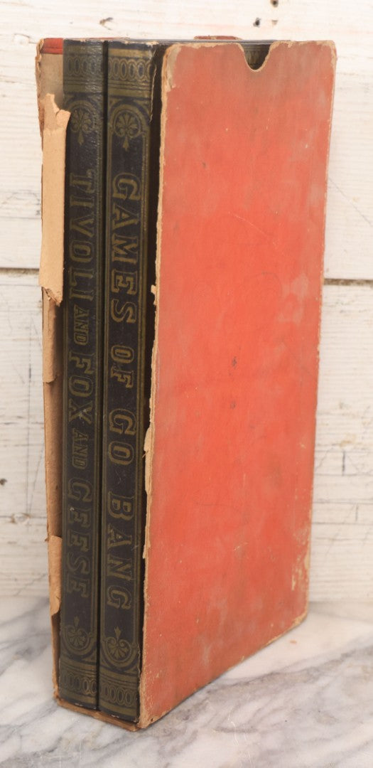 Lot 016 - Antique Board Game, "Games Of Go Bang, Tivoli, And Fox & Geese," By McLoughlin Bros., New York, With Wooden Pieces And Partial Original Box