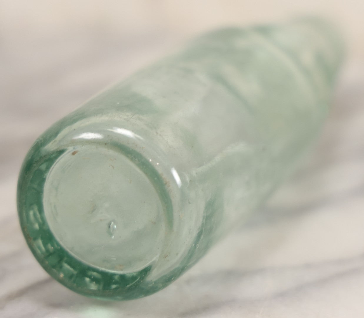 Lot 020 - Antique Codd-Neck Bottle With Raised Lettering "H.C. Born & Co Military Road Colchester," Trapped Glass Ball, 9" H