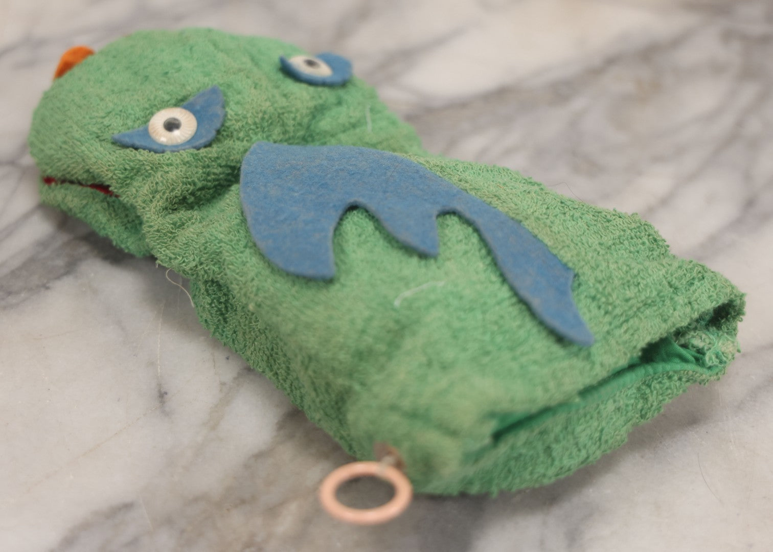Lot 024 - Vintage Talking Green Mattel Hand Puppet With Working Pull String And Multiple Phrases, Character By Bob Clampett, 1950, Voice Unit U.S. Patent 3,017,187