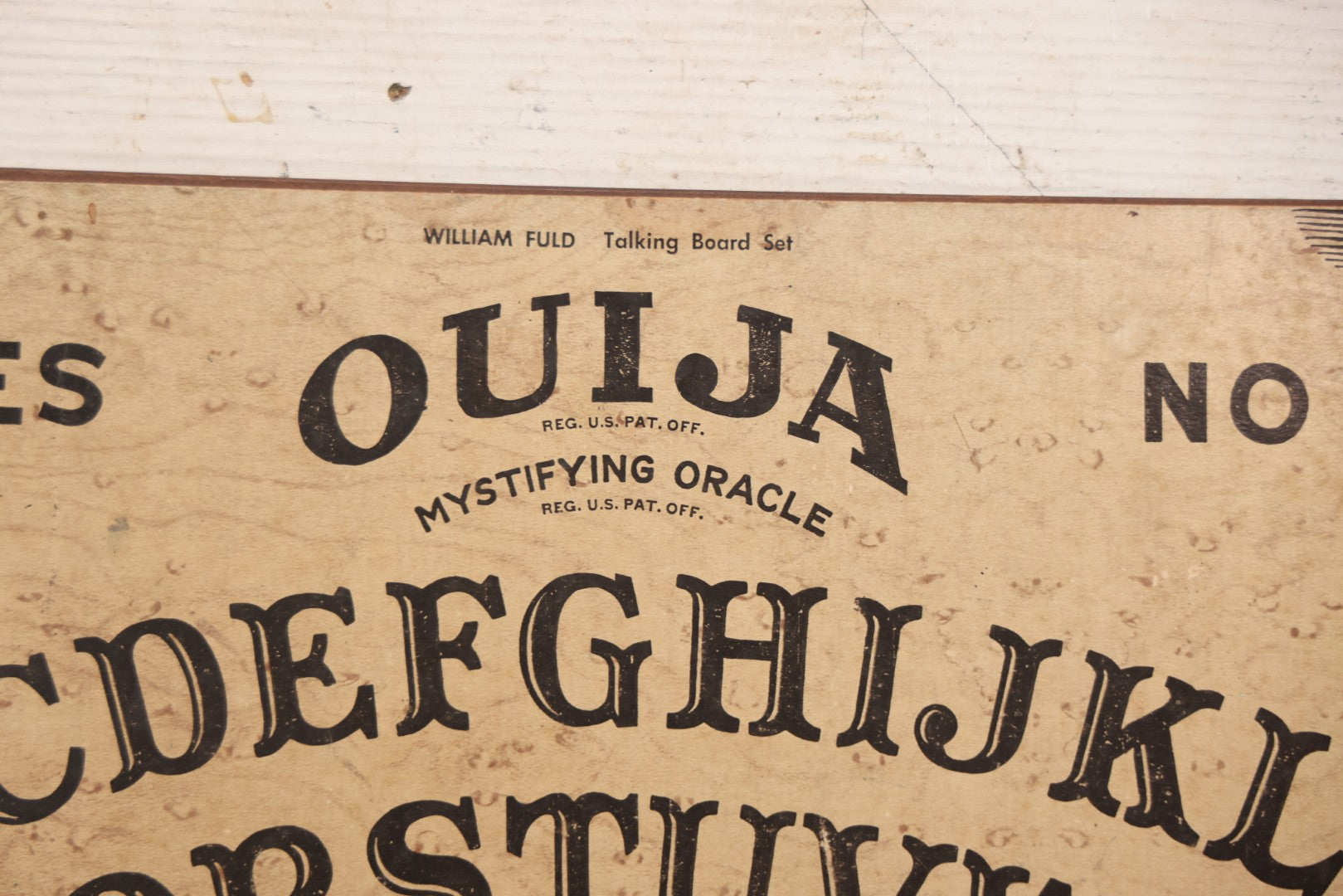 Lot 035 - Vintage Parker Brothers William Fuld "Mystifying Oracle" Ouija Board, Salem, Massachusetts, No Planchette Or Box