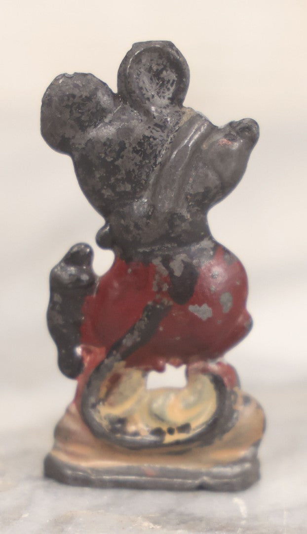 Lot 037 - Vintage Cast Pewter Mickey Mouse Figurine With Hand-Painted Details, 2-1/4" H
