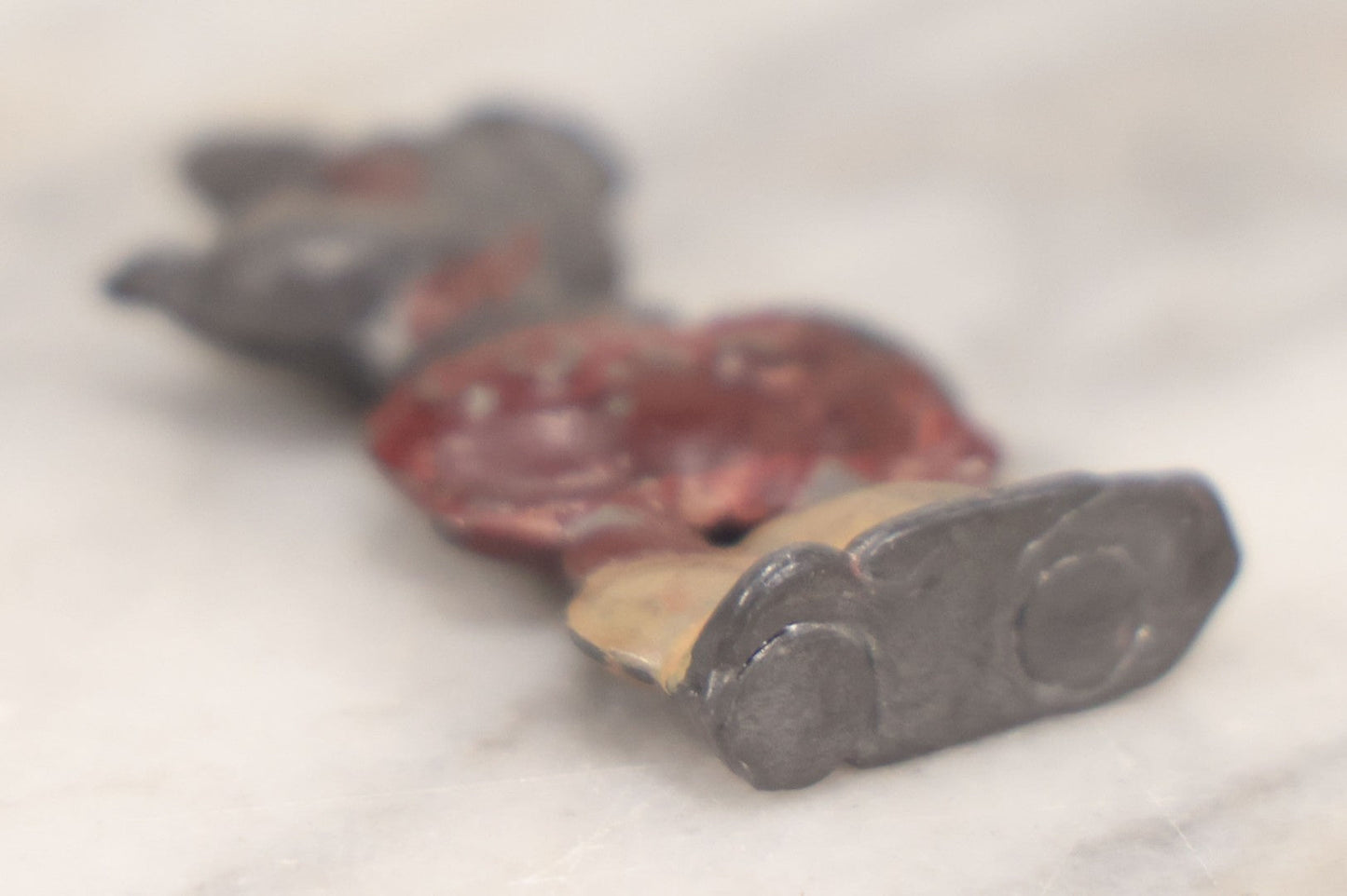 Lot 037 - Vintage Cast Pewter Mickey Mouse Figurine With Hand-Painted Details, 2-1/4" H