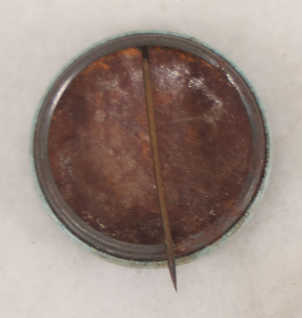 Lot 040 - Vintage "Souvenir Of The Circus" Pin Back Featuring Clown Illustration And Blue Surround, 1-1/4" Diameter