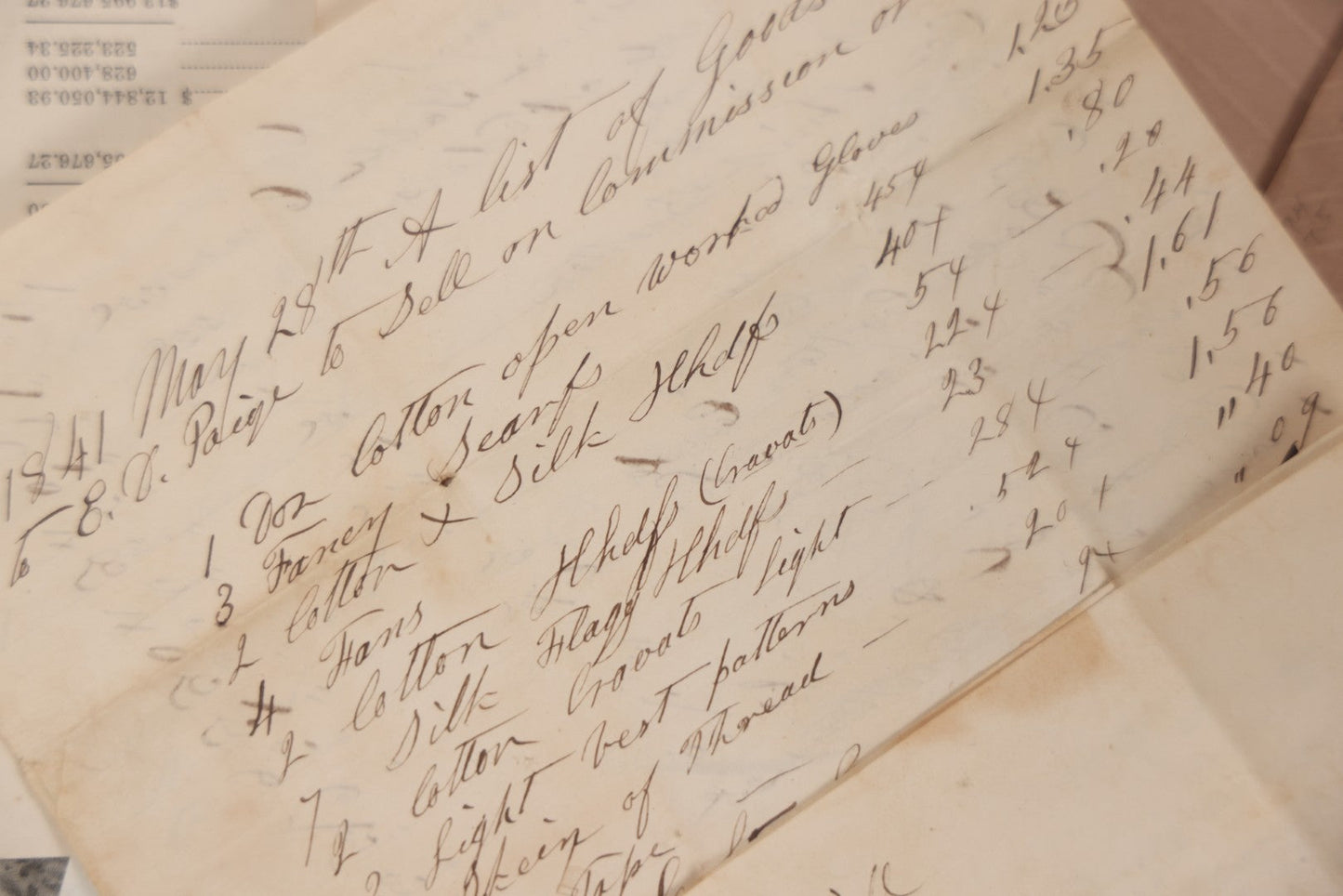 Lot 043 - Discovery Grouping Of 25+ Pieces Of Antique Handwritten Ephemera, Including Letters, Checks & Billheads, With 1846 Letter To Son, Alumni Meeting Program & Nonotuck Silk Co. Billhead