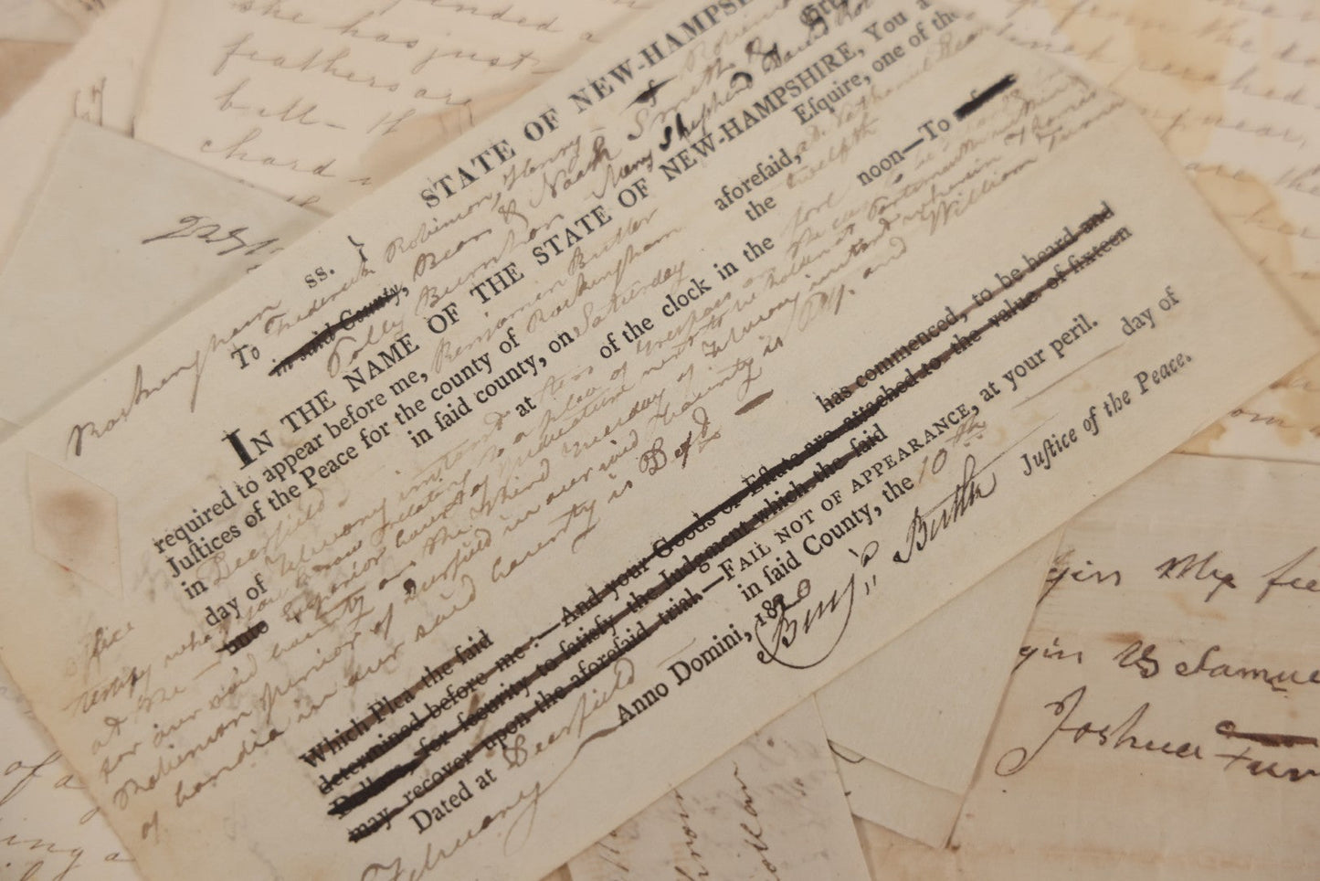 Lot 045 - Discovery Grouping Of 50+ Pieces Of Antique Handwritten & Printed Ephemera, Including Skowhegan House Maine Hotel Ledger Page, Bryan Miner & Reed Wholesale Grocers Billhead, With Checks, Letters & Receipts