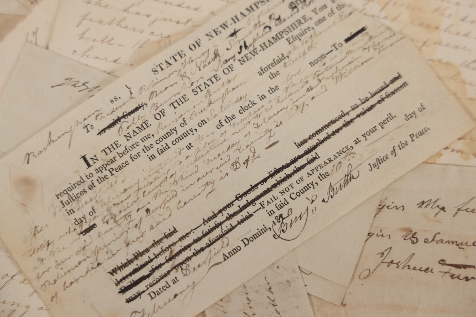 Lot 045 - Discovery Grouping Of 50+ Pieces Of Antique Handwritten & Printed Ephemera, Including Skowhegan House Maine Hotel Ledger Page, Bryan Miner & Reed Wholesale Grocers Billhead, With Checks, Letters & Receipts