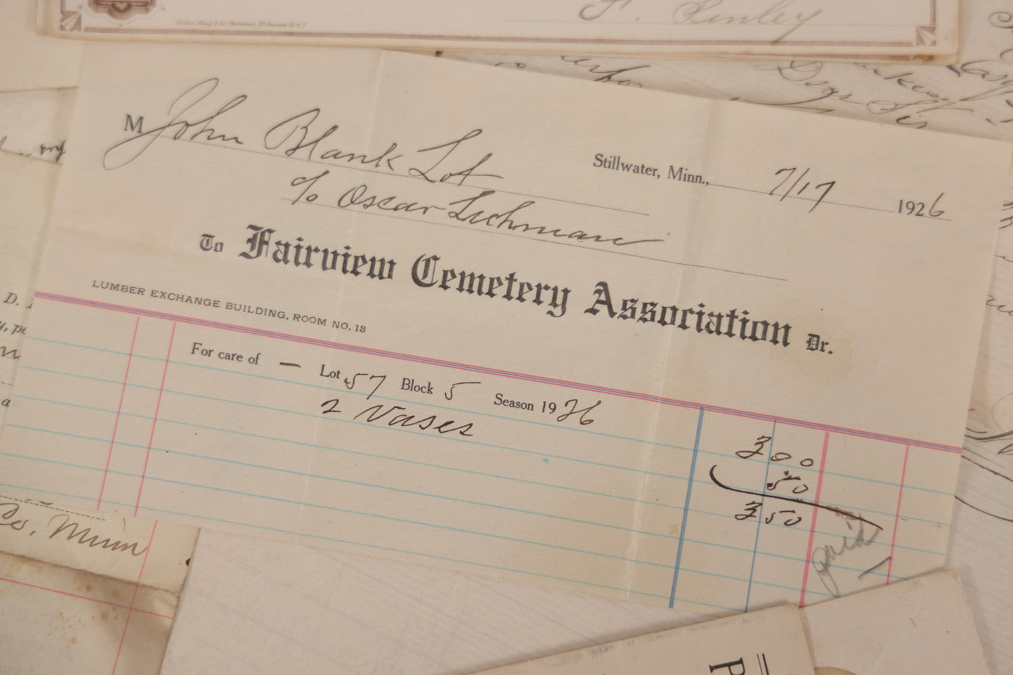 Lot 046 - Discovery Grouping Of 20+ Pieces Of Antique Handwritten & Printed Ephemera, Including New Hampshire Sheriff's Warrants, Wiggins & Williams General Insurance Document, Fairview Cemetery Association Receipt & Personal Mortgages