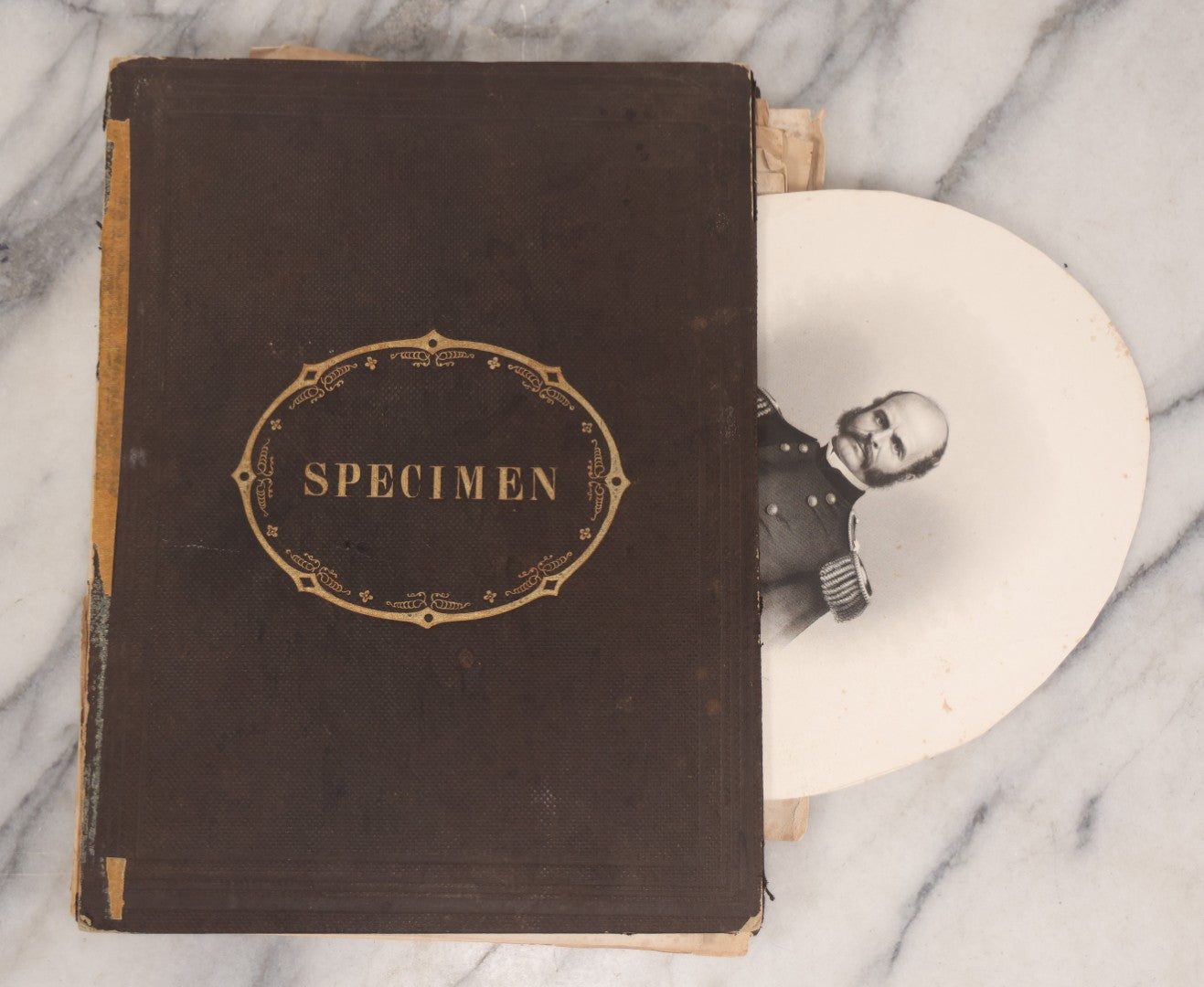 Lot 048 - Antique Salesman's Dummy Subscription Sample Book For "The Southern Rebellion," With Gilded "Specimen" Cover, Dozens Of Engravings By H. Wright Smith, Mostly Of Civil War Military Leaders, Subscriber Ledger