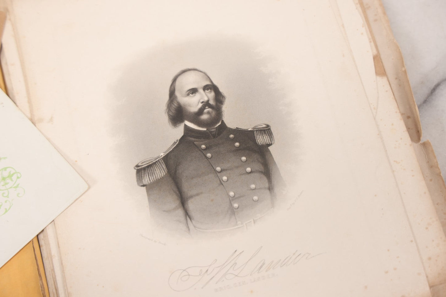 Lot 048 - Antique Salesman's Dummy Subscription Sample Book For "The Southern Rebellion," With Gilded "Specimen" Cover, Dozens Of Engravings By H. Wright Smith, Mostly Of Civil War Military Leaders, Subscriber Ledger