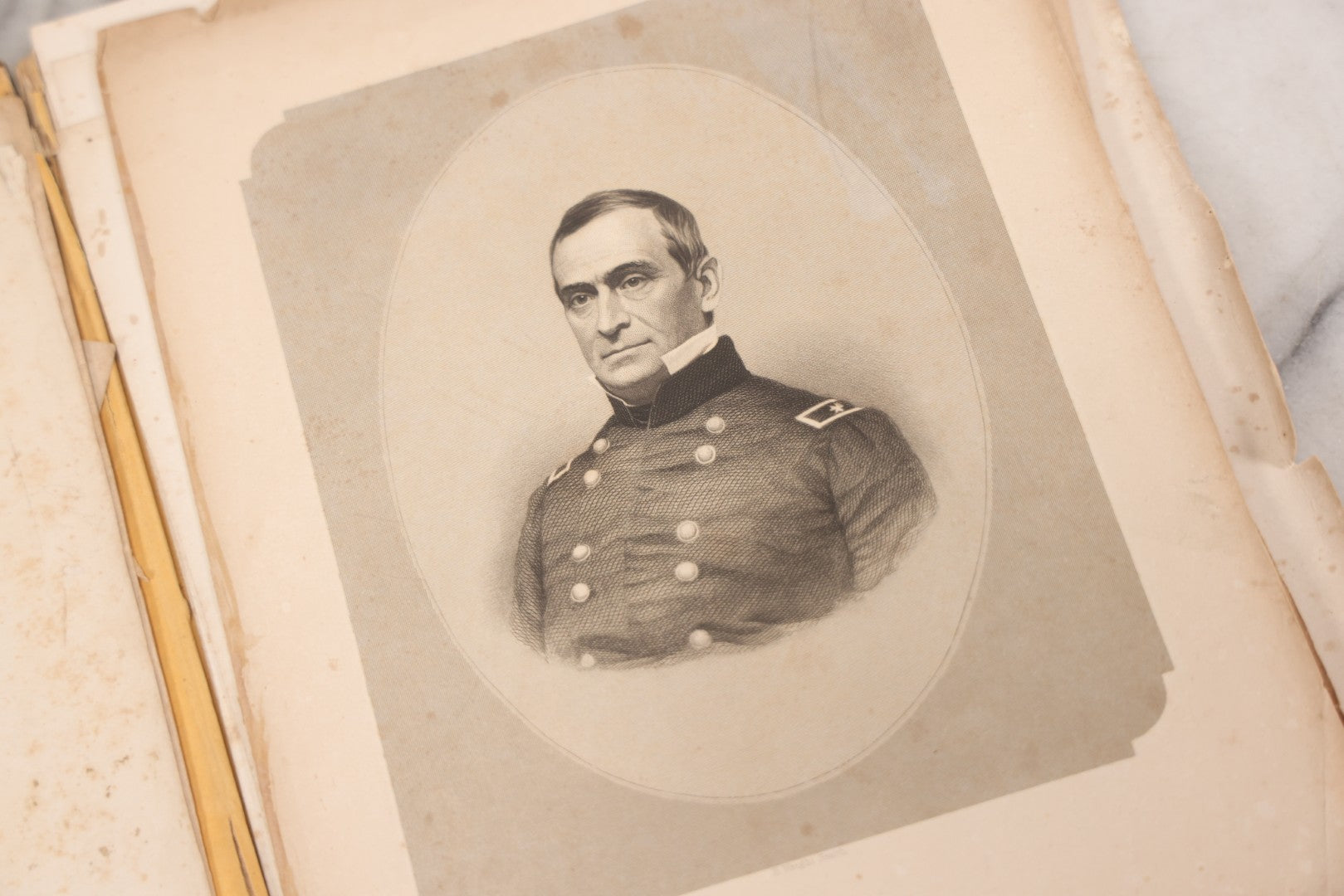 Lot 048 - Antique Salesman's Dummy Subscription Sample Book For "The Southern Rebellion," With Gilded "Specimen" Cover, Dozens Of Engravings By H. Wright Smith, Mostly Of Civil War Military Leaders, Subscriber Ledger