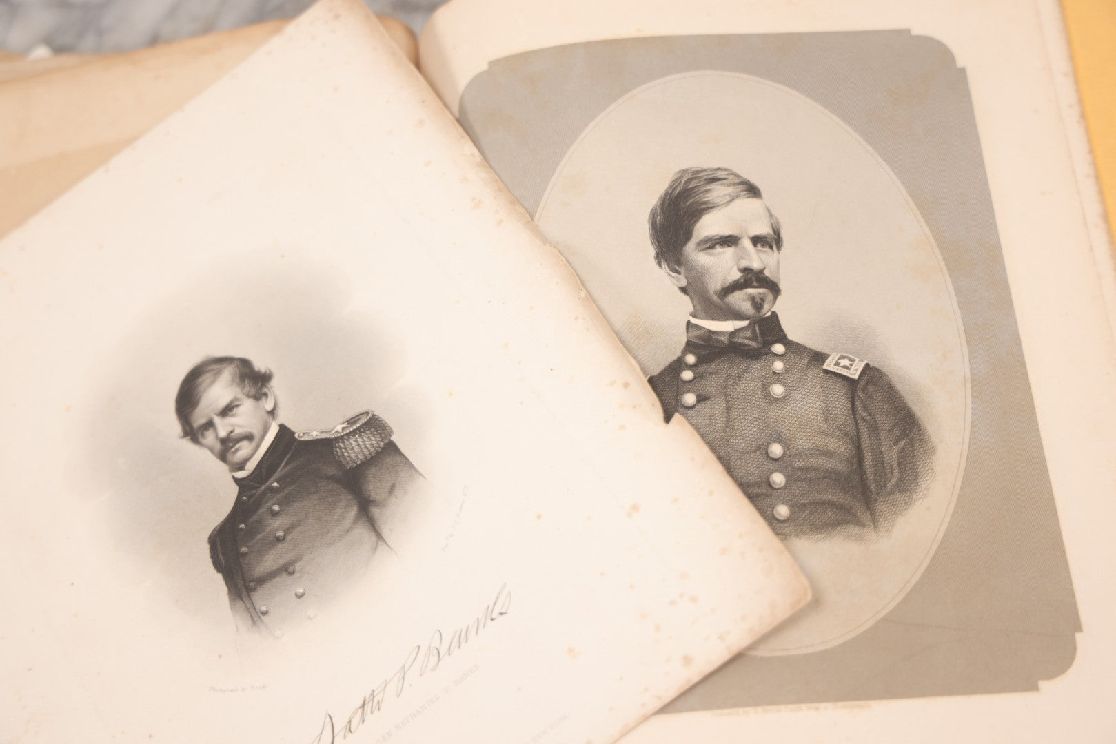 Lot 048 - Antique Salesman's Dummy Subscription Sample Book For "The Southern Rebellion," With Gilded "Specimen" Cover, Dozens Of Engravings By H. Wright Smith, Mostly Of Civil War Military Leaders, Subscriber Ledger