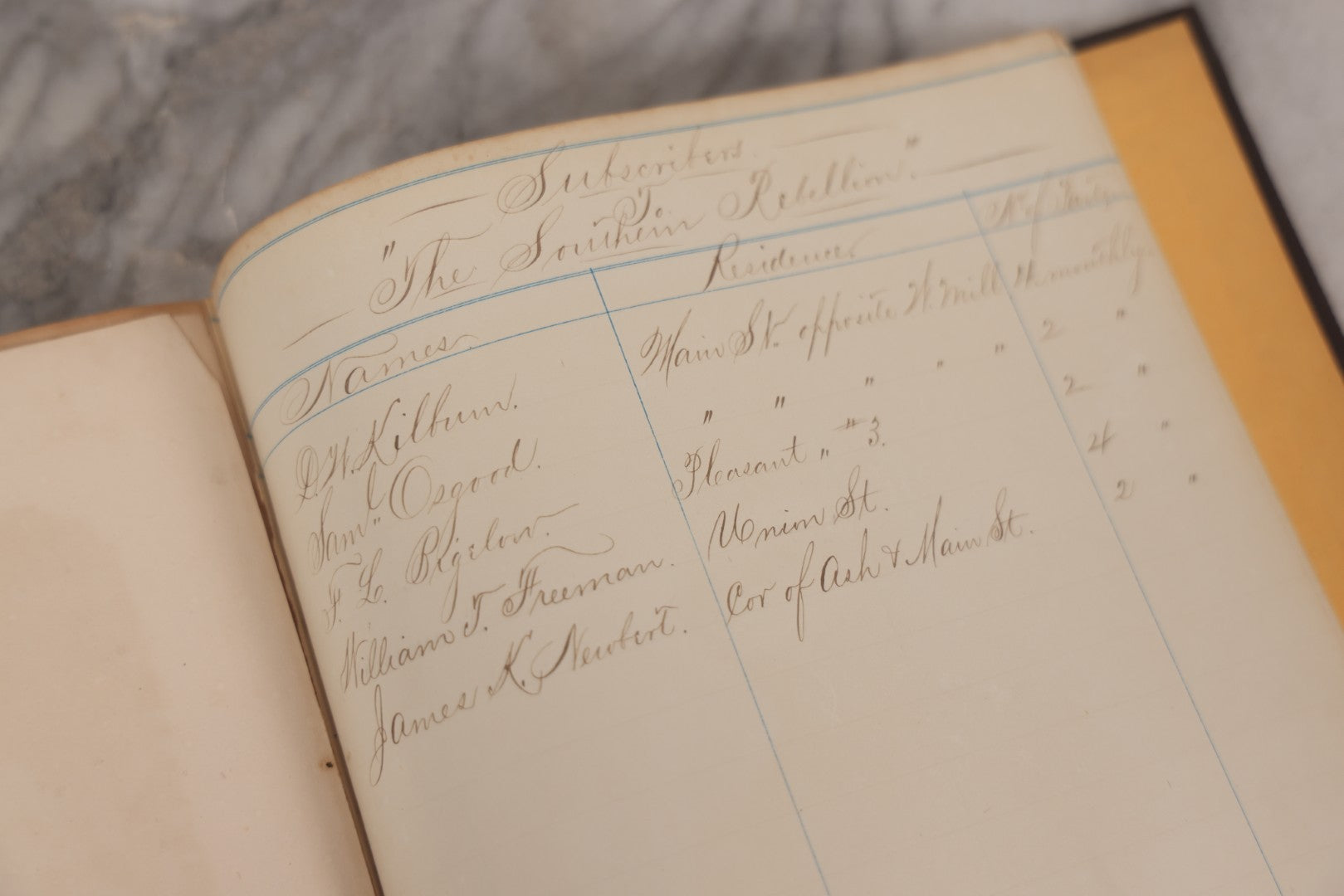 Lot 048 - Antique Salesman's Dummy Subscription Sample Book For "The Southern Rebellion," With Gilded "Specimen" Cover, Dozens Of Engravings By H. Wright Smith, Mostly Of Civil War Military Leaders, Subscriber Ledger