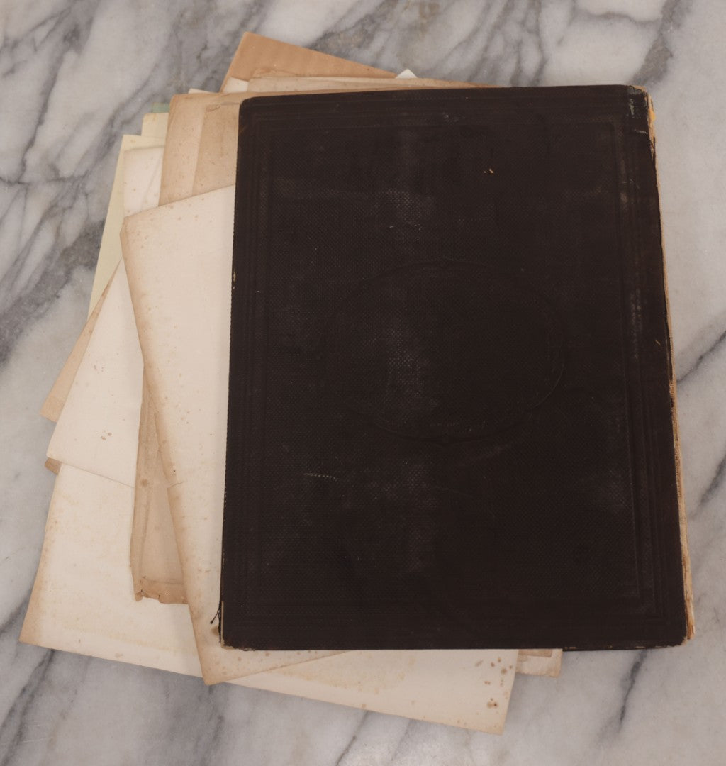 Lot 048 - Antique Salesman's Dummy Subscription Sample Book For "The Southern Rebellion," With Gilded "Specimen" Cover, Dozens Of Engravings By H. Wright Smith, Mostly Of Civil War Military Leaders, Subscriber Ledger