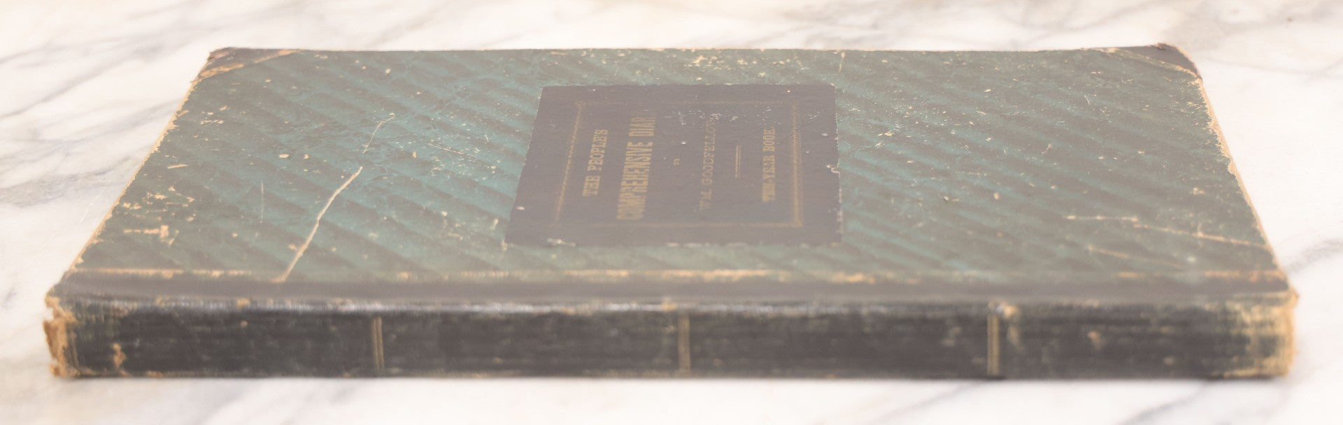Lot 049 - Antique Ledger, "The People's Comprehensive Diary By Wm. Goodfellow, Ten-Year Book," Printed 1874 By Truair, Smith & Co., Syracuse, Ny, With Handwritten Entries 1875–1892 Logging Daily Occupations, Purchases, Bills, And Cash Paid