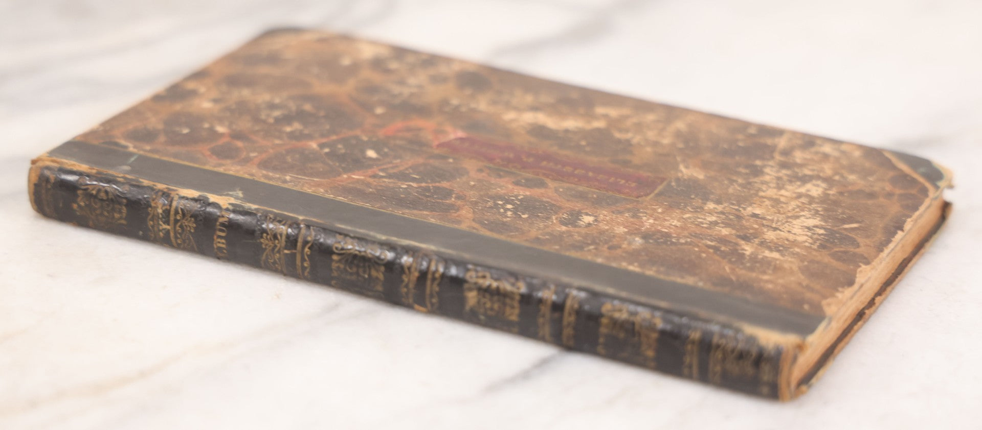 Lot 050 - Antique Victorian Autograph Album Of Elizabeth P. Whittridge, Containing Dozens Of Handwritten Greetings, Poems & Reminiscences, Dated 1832–1840s Beverly & Charlestown, Massachusetts, With Partial Gilded Leather Name Label