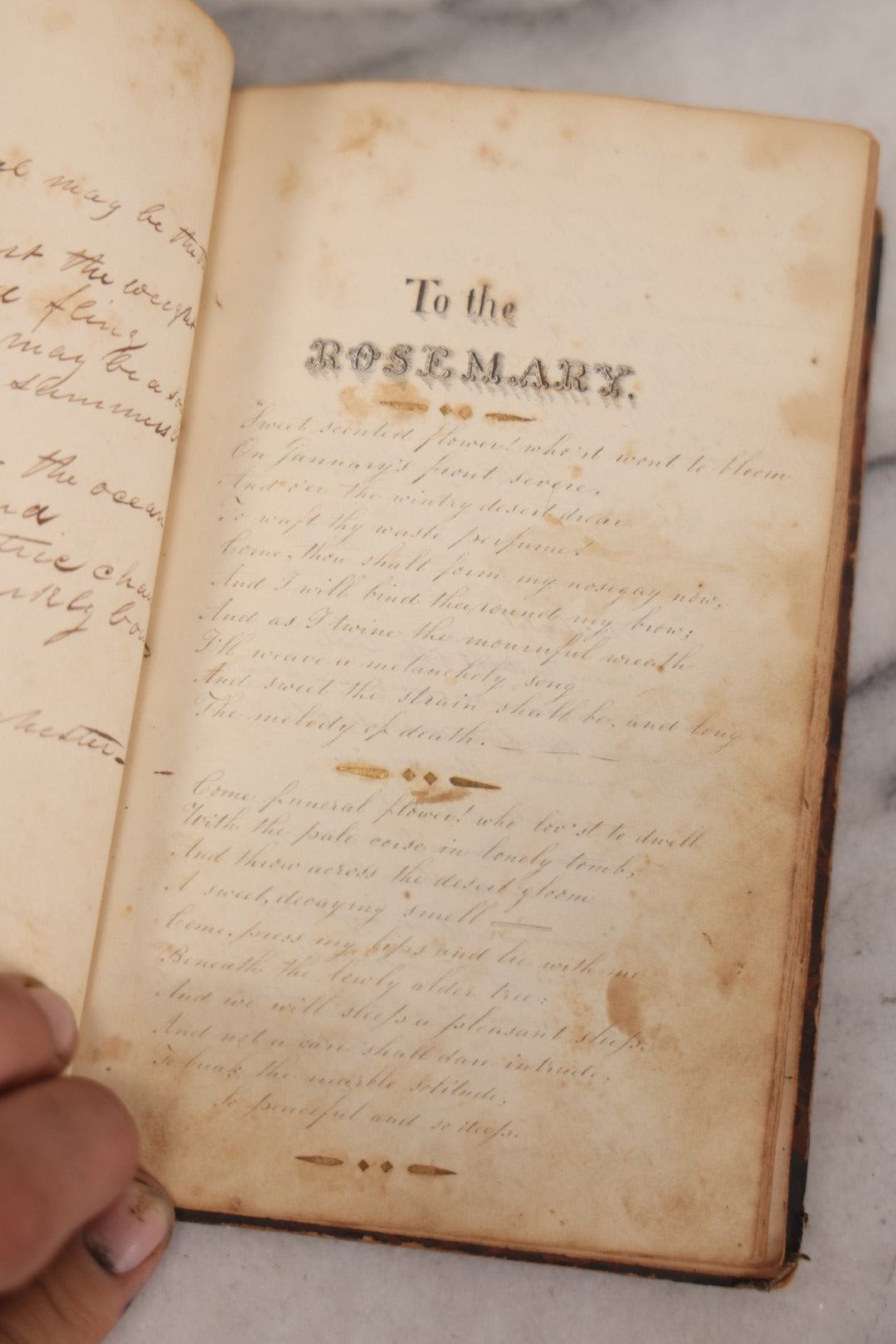 Lot 050 - Antique Victorian Autograph Album Of Elizabeth P. Whittridge, Containing Dozens Of Handwritten Greetings, Poems & Reminiscences, Dated 1832–1840s Beverly & Charlestown, Massachusetts, With Partial Gilded Leather Name Label