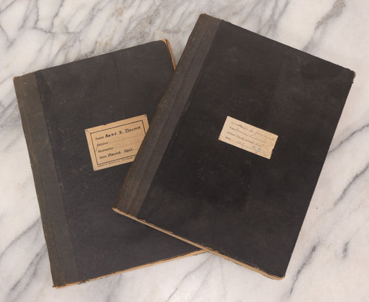 Lot 054 - Pair Of Antique Student's Handwritten Notebooks On Medieval History And American Literature, Circa 1915–1925, Including One Dated 1919 Belonging To Anne R. Drumm And Another To Francis [Illegible Surname]