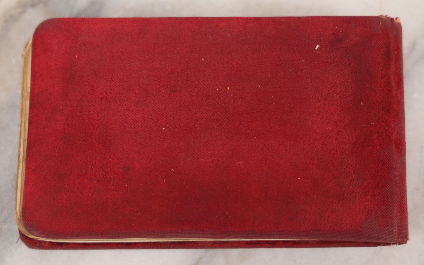 Lot 055 - Antique Victorian Red Velvet Autograph Album Of Lizzie, Hogarth Academy, Connecticut, 1880s With Student & Teacher Signatures, Hand-Drawn Comic Pencil Sketch, Die-Cut Lithographs & Painted Floral Page