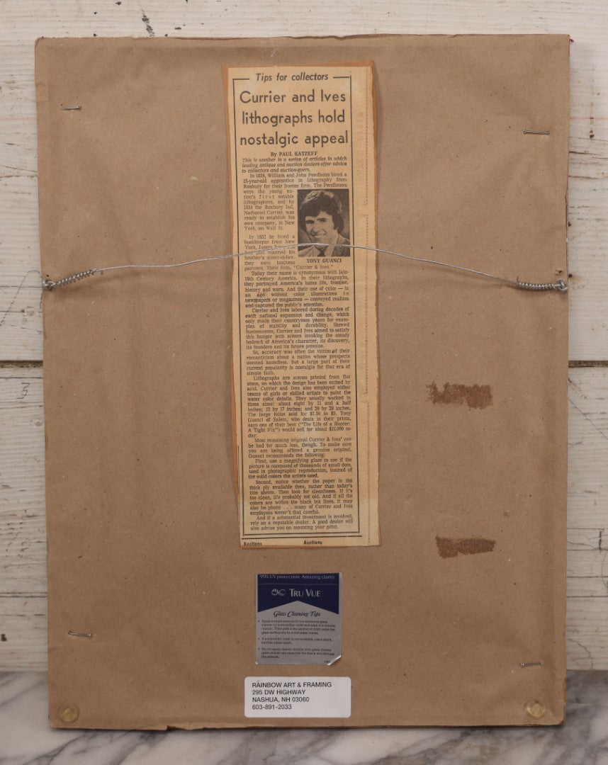 Lot 056 - Antique Hand-Colored Lithograph Of St. Patrick, Apostle Of Ireland, Published By Currier & Ives, In Antique-Style Modern Frame, 12-3/4" x 16-3/4"