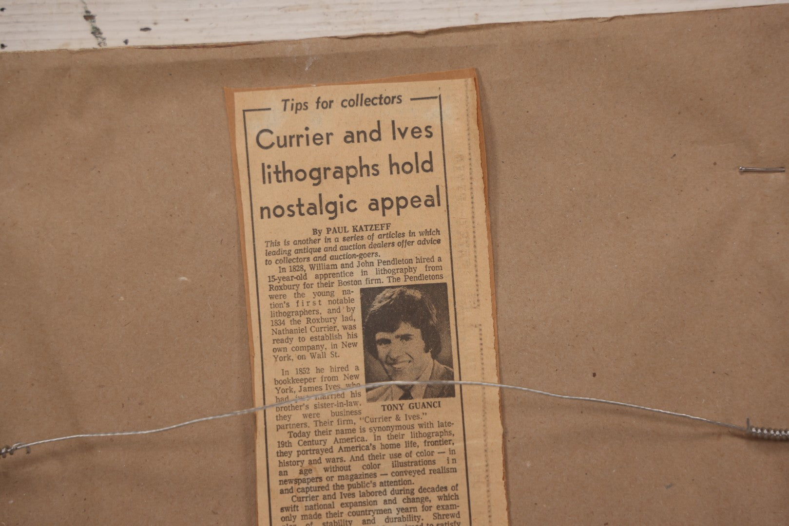 Lot 056 - Antique Hand-Colored Lithograph Of St. Patrick, Apostle Of Ireland, Published By Currier & Ives, In Antique-Style Modern Frame, 12-3/4" x 16-3/4"