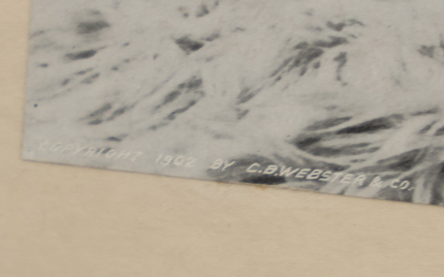 Lot 060 - Antique Framed Photo Art Print, "The Evening Prayer," Girl And Dog Praying On Bed, Copyright 1902 By C.B. Webster & Co., 15-3/4" x 12-3/4"