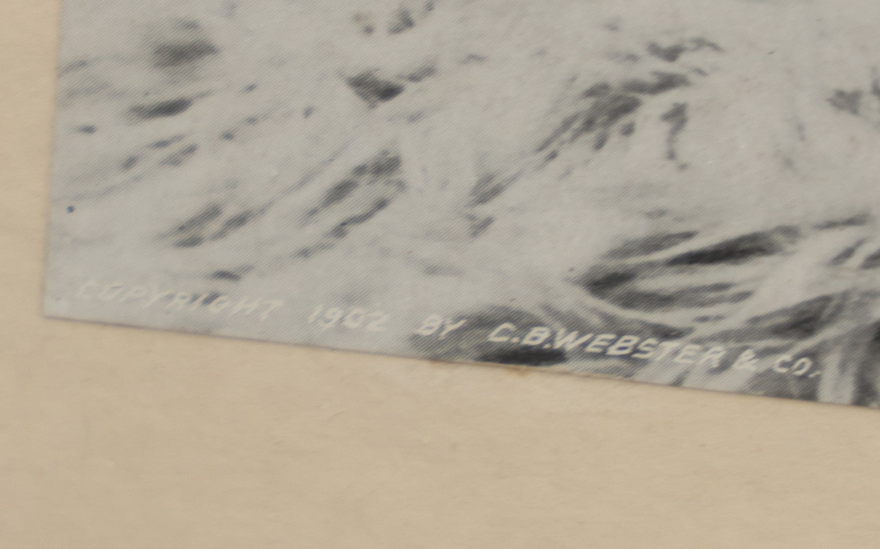 Lot 060 - Antique Framed Photo Art Print, "The Evening Prayer," Girl And Dog Praying On Bed, Copyright 1902 By C.B. Webster & Co., 15-3/4" x 12-3/4"