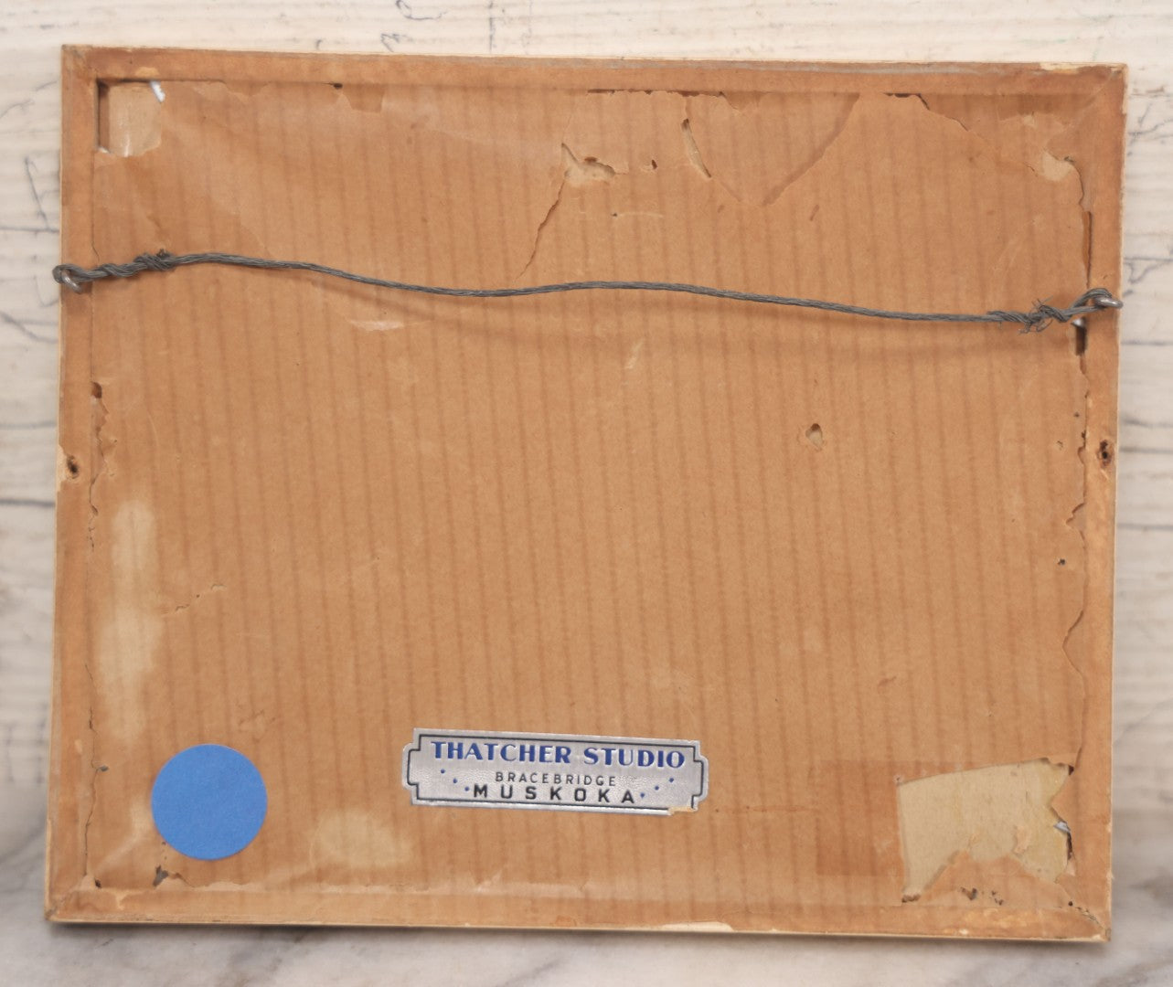 Lot 062 - Antique Framed Hand-Colored Photo, "A Muskoka Lake," Artist Signed, Thatcher Studio Label On Verso, Bracebridge, Muskoka, 7" x 5-3/4"