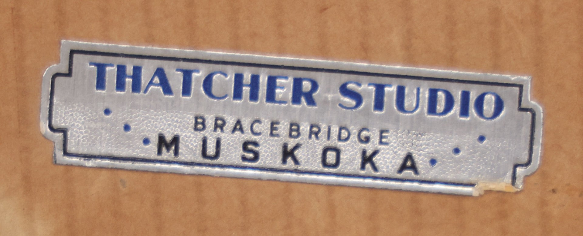 Lot 062 - Antique Framed Hand-Colored Photo, "A Muskoka Lake," Artist Signed, Thatcher Studio Label On Verso, Bracebridge, Muskoka, 7" x 5-3/4"