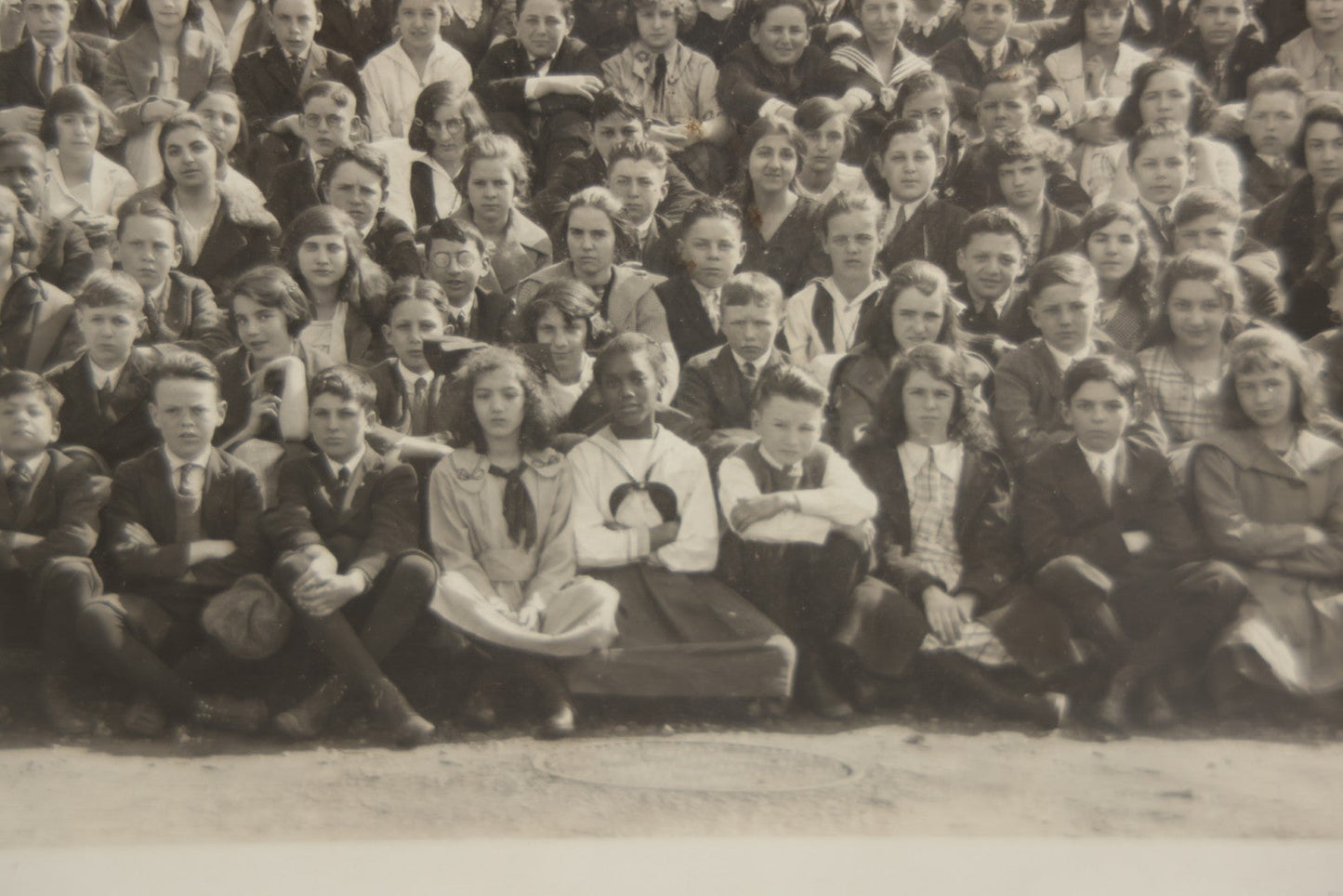 Lot 066 - Antique Eighth Grade 1921 Class Photo In Frame, George Pinkham Institute, With Latin Motto "Non Nobis Sed Aliis" ("Not For Ourselves, But For Others"), 18-3/4" x 8-3/4"