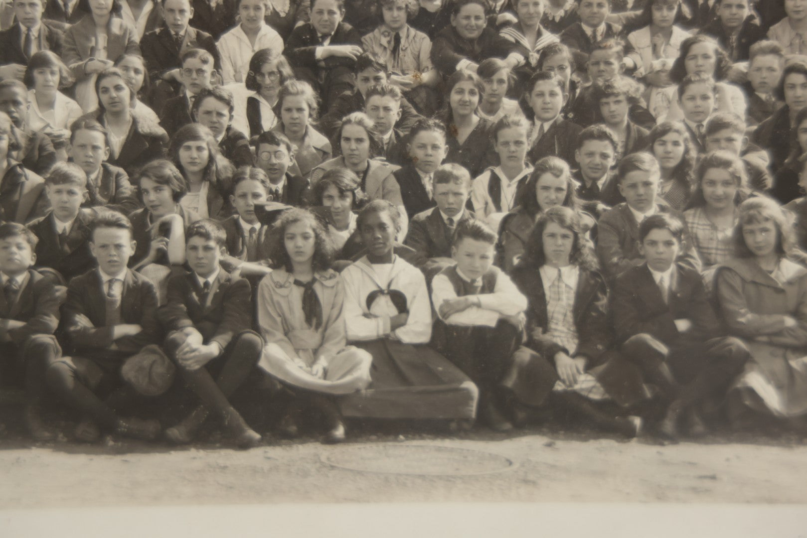 Lot 066 - Antique Eighth Grade 1921 Class Photo In Frame, George Pinkham Institute, With Latin Motto "Non Nobis Sed Aliis" ("Not For Ourselves, But For Others"), 18-3/4" x 8-3/4"