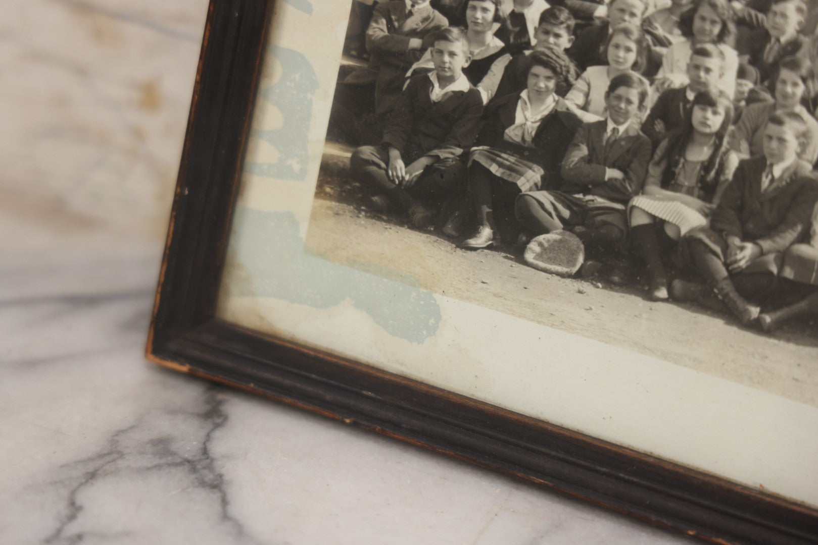 Lot 066 - Antique Eighth Grade 1921 Class Photo In Frame, George Pinkham Institute, With Latin Motto "Non Nobis Sed Aliis" ("Not For Ourselves, But For Others"), 18-3/4" x 8-3/4"