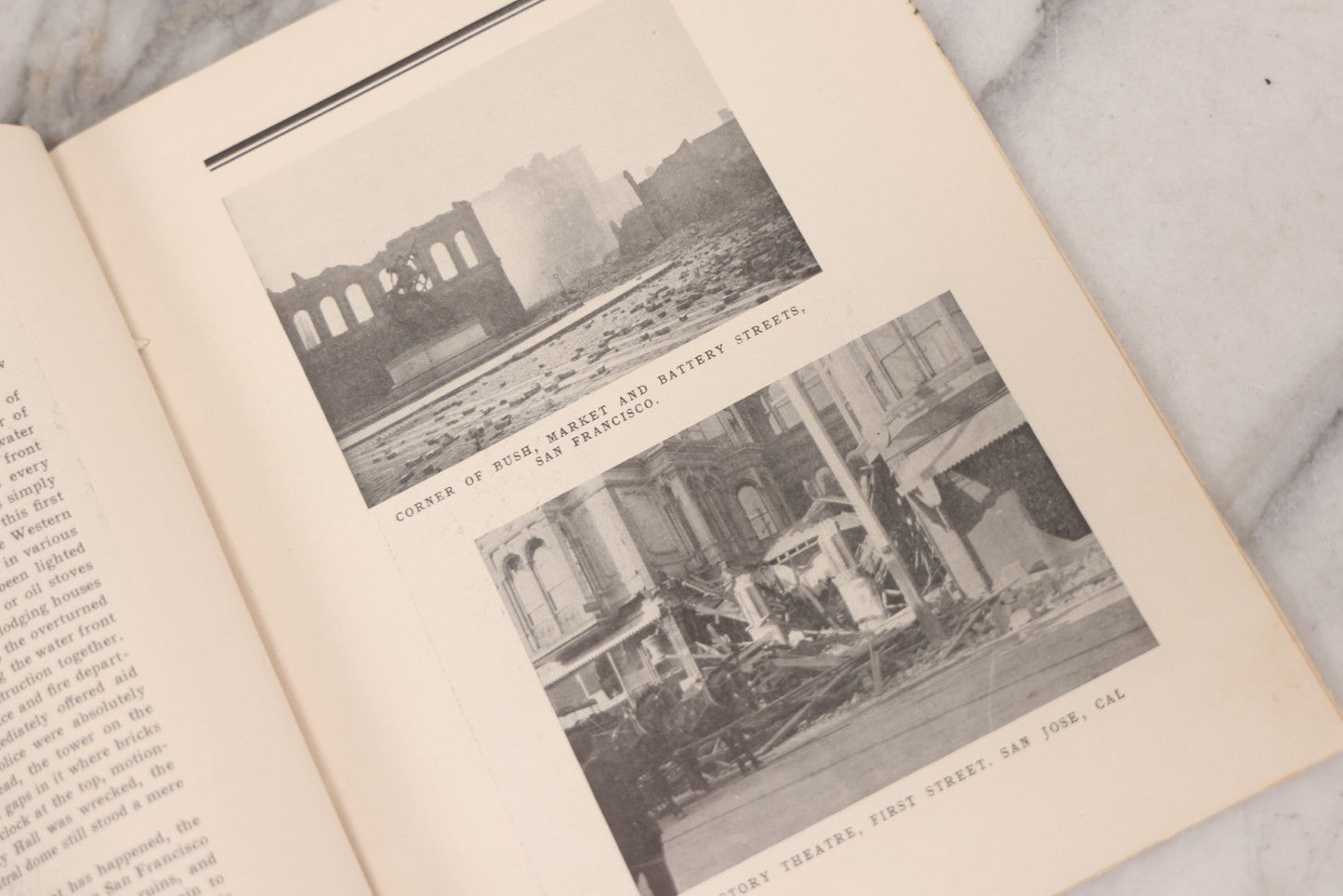 Lot 070 - Antique "San Francisco Official Memorial Souvenir 1906" Booklet With Photographs And Commemoration Of Disaster, Including Fold-Out Panorama Poster Of The City Before And After The Earthquake And Fire, Published By The Radial Co.