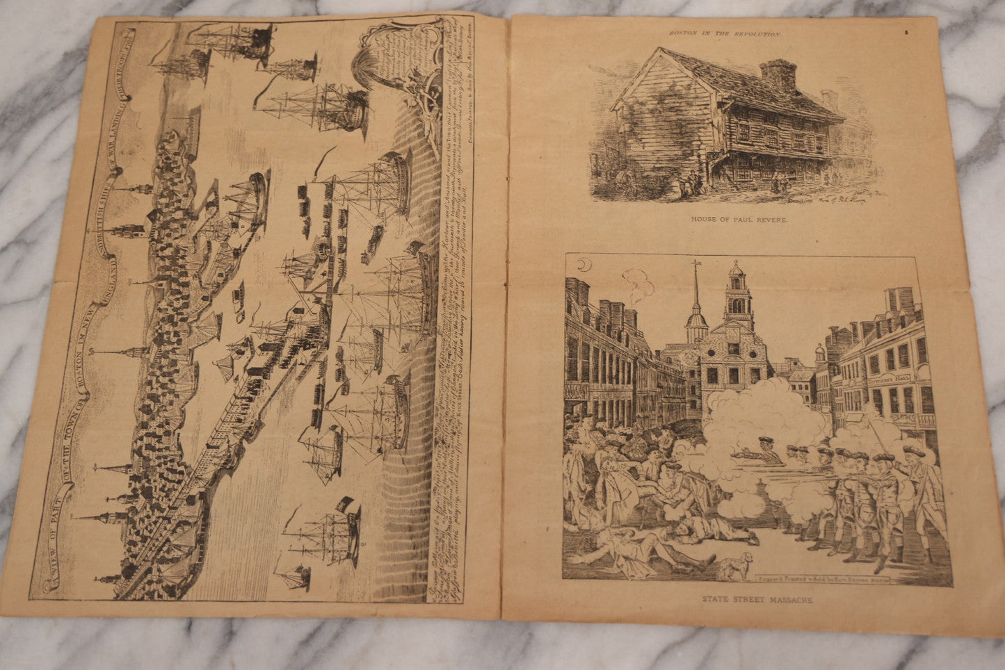 Lot 072 - "Boston In The Revolution: A Souvenir For Patriotic Americans," Antique Souvenir Newspaper Published By Rand Avery Company, Boston, Copyright 1888 By Moses King