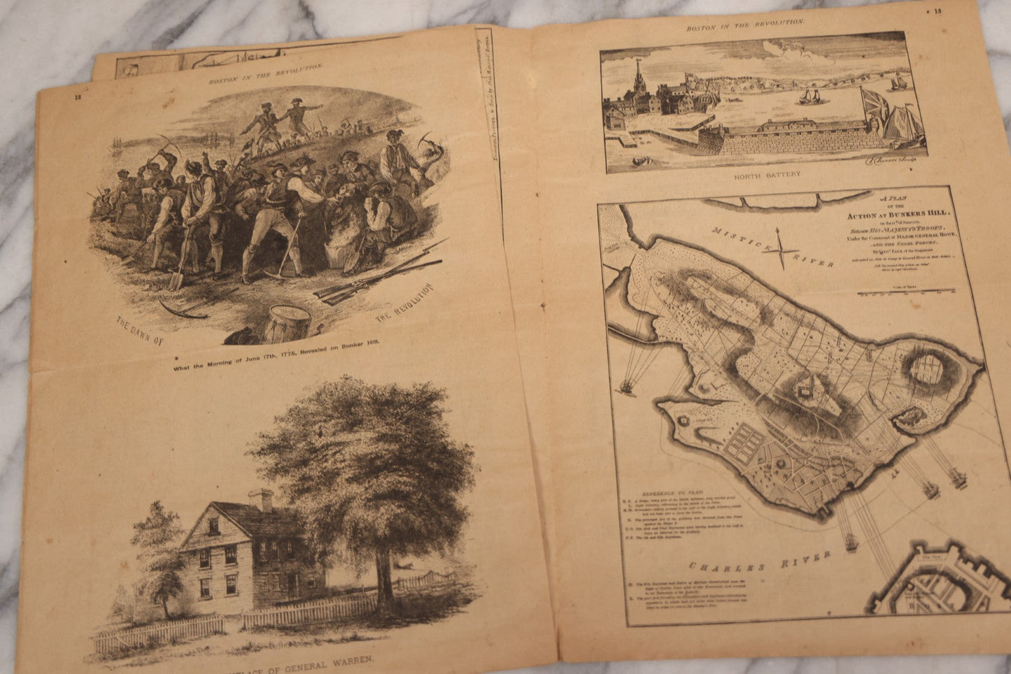 Lot 072 - "Boston In The Revolution: A Souvenir For Patriotic Americans," Antique Souvenir Newspaper Published By Rand Avery Company, Boston, Copyright 1888 By Moses King