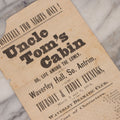 Lot 074 - Antique Theatrical Broadside, "Uncle Tom's Cabin," Two-Night Performance By Waverley Dramatic Club, Waverly Hall, South Antrim, New Hampshire, March 5–6, 1874