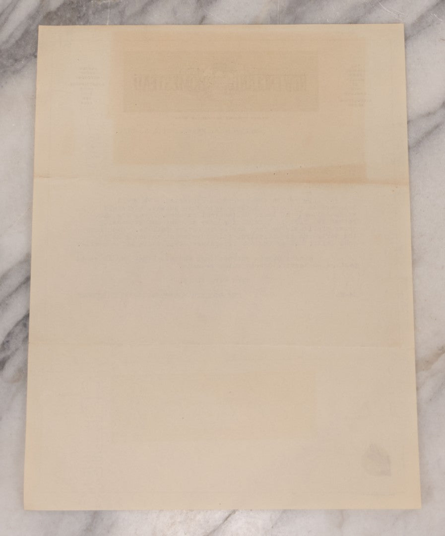 Lot 077 - Antique Typewritten Letter On New England Homestead Letterhead, Springfield, Massachusetts, April 3, 1922, Regarding Risky "Montana Oil Schemes," Signed Service Bureau