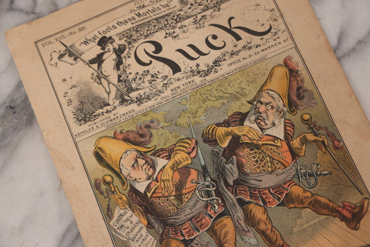 Lot 084 - "Puck" Magazine, Vol. XIII No. 331, July 11, 1883, Published By Keppler & Schwarzmann, New York, With Color Illustrations
