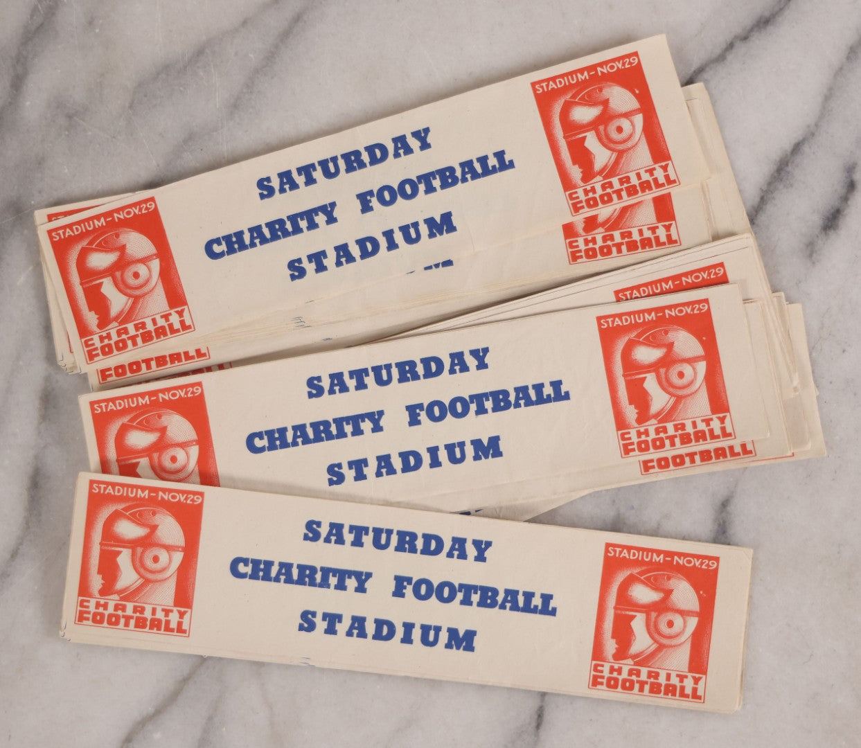 Lot 090 - Grouping Of 20+ Vintage Saturday Charity Football Stadium Tickets, November 29