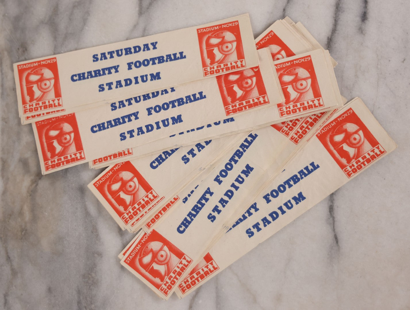 Lot 090 - Grouping Of 20+ Vintage Saturday Charity Football Stadium Tickets, November 29
