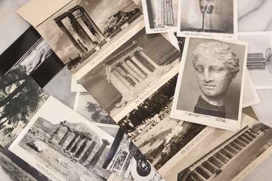 Lot 099 - Grouping Of 32 Vintage Photo Souvenir Postcards Of Greek Ruins, Greek Art And Greek Landmarks
