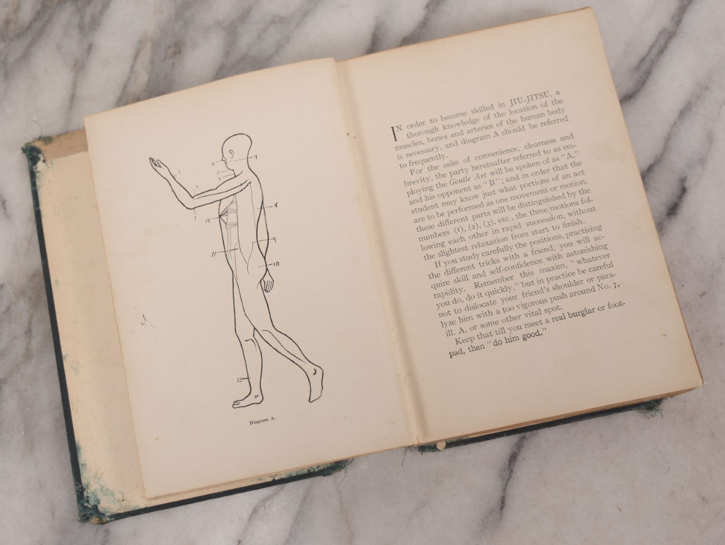 Lot 106 - "Jiu-Jitsu And Japanese Method Of Attack And Self Defense" Antique Illustrated Martial Arts Instruction Book By Captain H.H. Skinner, With Many Photograph Plates Demonstrating Positions, Note Poor Condition